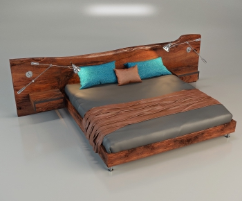 Modern Double Bed-ID:407337256