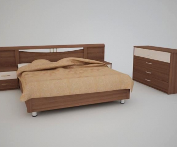 Modern Double Bed-ID:457361643