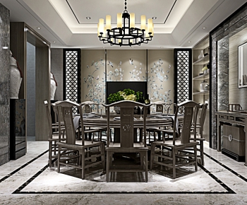 New Chinese Style Dining Room-ID:128563779