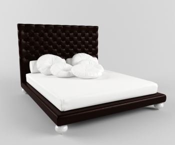 Simple European Style Double Bed-ID:842114688
