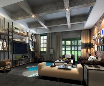 LOFT Industrial Style A Living Room-ID:907788959
