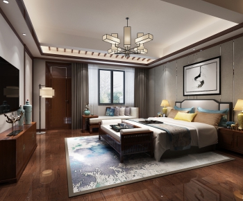 New Chinese Style Bedroom-ID:890585716