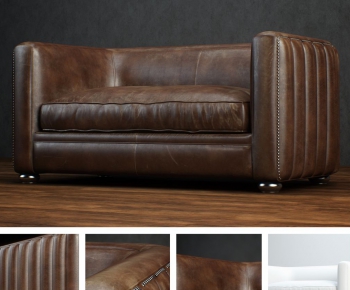 American Style Retro Style Single Sofa-ID:379262333