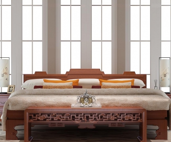 Chinese Style Double Bed-ID:956653834