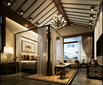 New Chinese Style Bedroom-ID:893572256