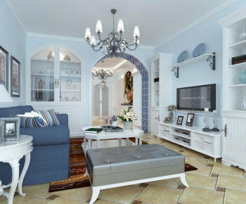 Idyllic Style A Living Room-ID:944422565