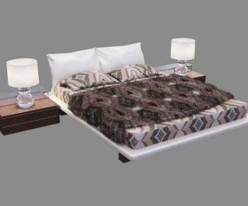 Modern Double Bed-ID:677292621