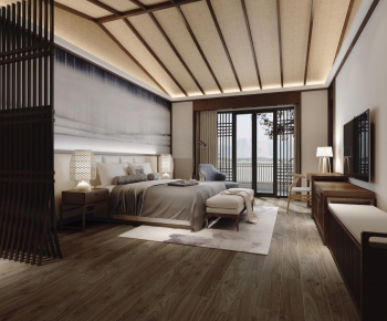 New Chinese Style Bedroom-ID:765436296