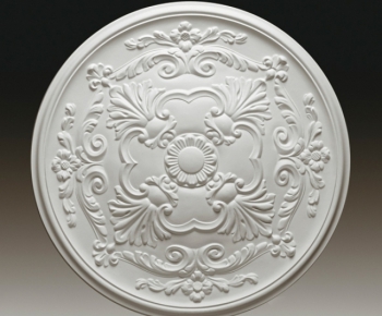 European Style Plaster Carved Top Plate-ID:851286435