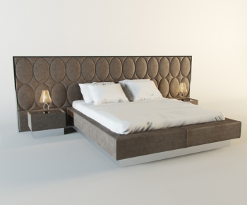 Modern Double Bed-ID:614413649