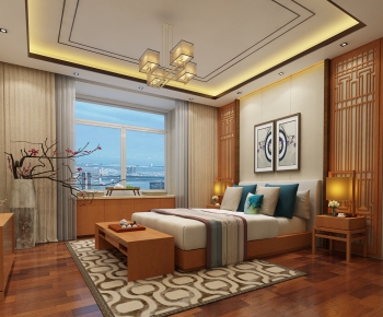 New Chinese Style Bedroom-ID:400917925