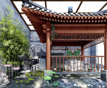 新中式庭院/景观亭子-ID:521848575