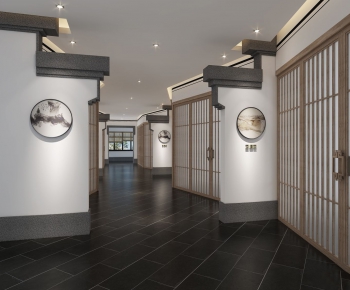 New Chinese Style Corridor Elevator Hall-ID:822504238