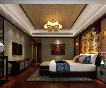 New Chinese Style Bedroom-ID:605253288
