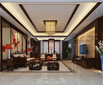Chinese Style A Living Room-ID:319128312