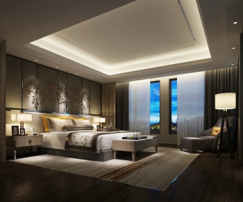 New Chinese Style Bedroom-ID:228111356