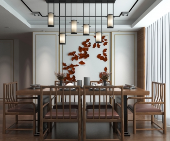 New Chinese Style Dining Room-ID:977126661