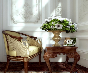 European Style New Classical Style Single Chair-ID:982197114
