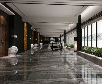 New Chinese Style Corridor Elevator Hall-ID:217919844