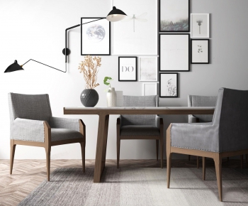 Modern Nordic Style Dining Table And Chairs-ID:847151559