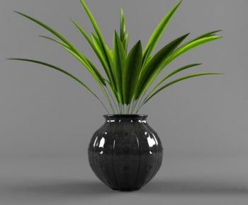Modern Potted Green Plant-ID:347335474