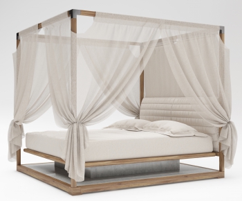 Modern New Chinese Style Double Bed-ID:680835479