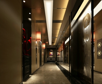 Modern Corridor Elevator Hall-ID:796777786