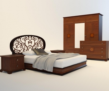 European Style Double Bed-ID:850945531