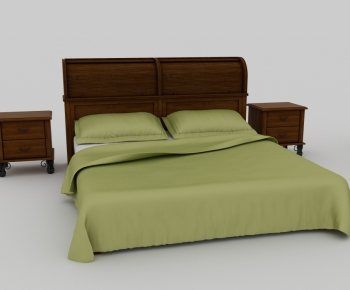 Modern Double Bed-ID:866191133