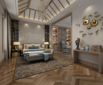 New Chinese Style Bedroom-ID:738309316