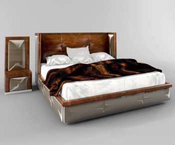 Simple European Style Double Bed-ID:379066678