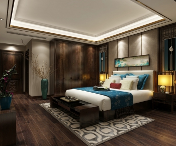 Modern New Chinese Style Bedroom-ID:228869942