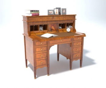 American Style Computer Desk And Chair-ID:351940517