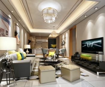 Modern A Living Room-ID:953682494