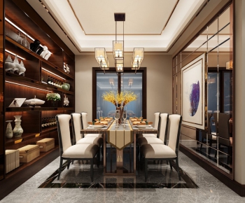 New Chinese Style Dining Room-ID:145648285