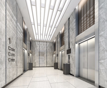 Modern Office Elevator Hall-ID:600335834