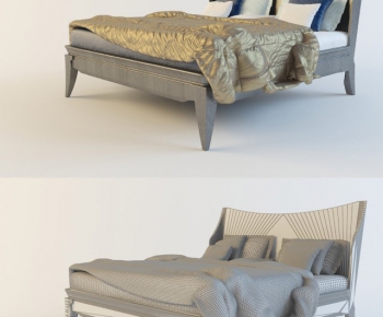 Modern Double Bed-ID:808892691