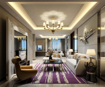 Modern Hong Kong Style A Living Room-ID:584074342
