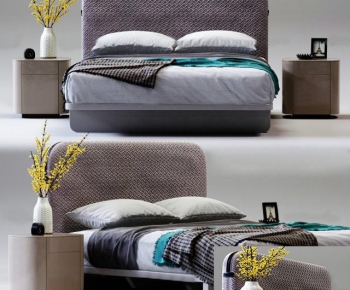 Modern Double Bed-ID:583654994