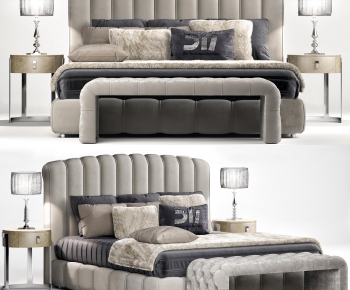 Simple European Style Double Bed-ID:695948173