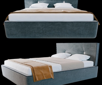 Modern Double Bed-ID:413835283