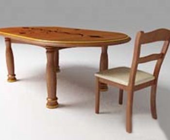 European Style Dining Table And Chairs-ID:210453468