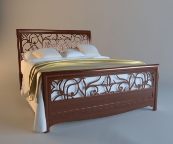 Modern Simple European Style Double Bed-ID:622920573
