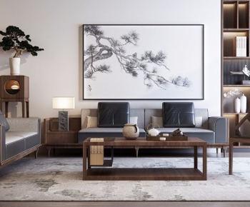 New Chinese Style Sofa Combination-ID:470083493