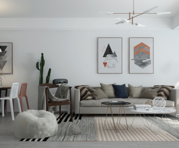 Nordic Style A Living Room-ID:410326113