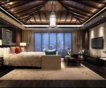 New Chinese Style Bedroom-ID:344293998