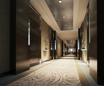Modern Corridor Elevator Hall-ID:702834519