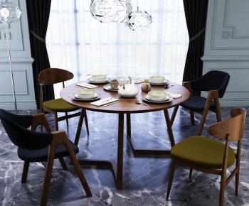 Nordic Style Dining Table And Chairs-ID:865216289
