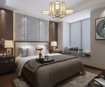 New Chinese Style Bedroom-ID:222902351