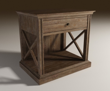 American Style Country Style Bedside Cupboard-ID:736403712